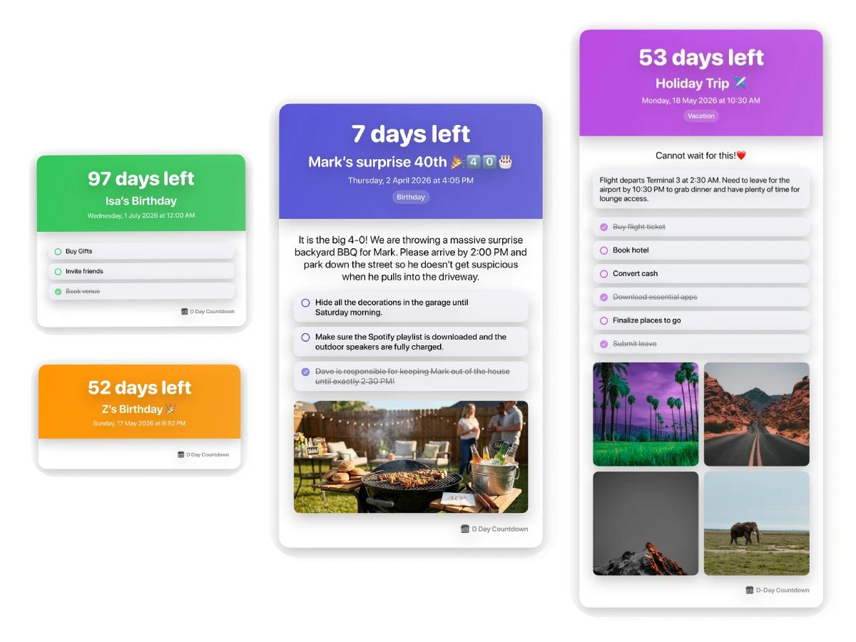 Shareable high-resolution custom countdown images for Instagram and WhatsApp