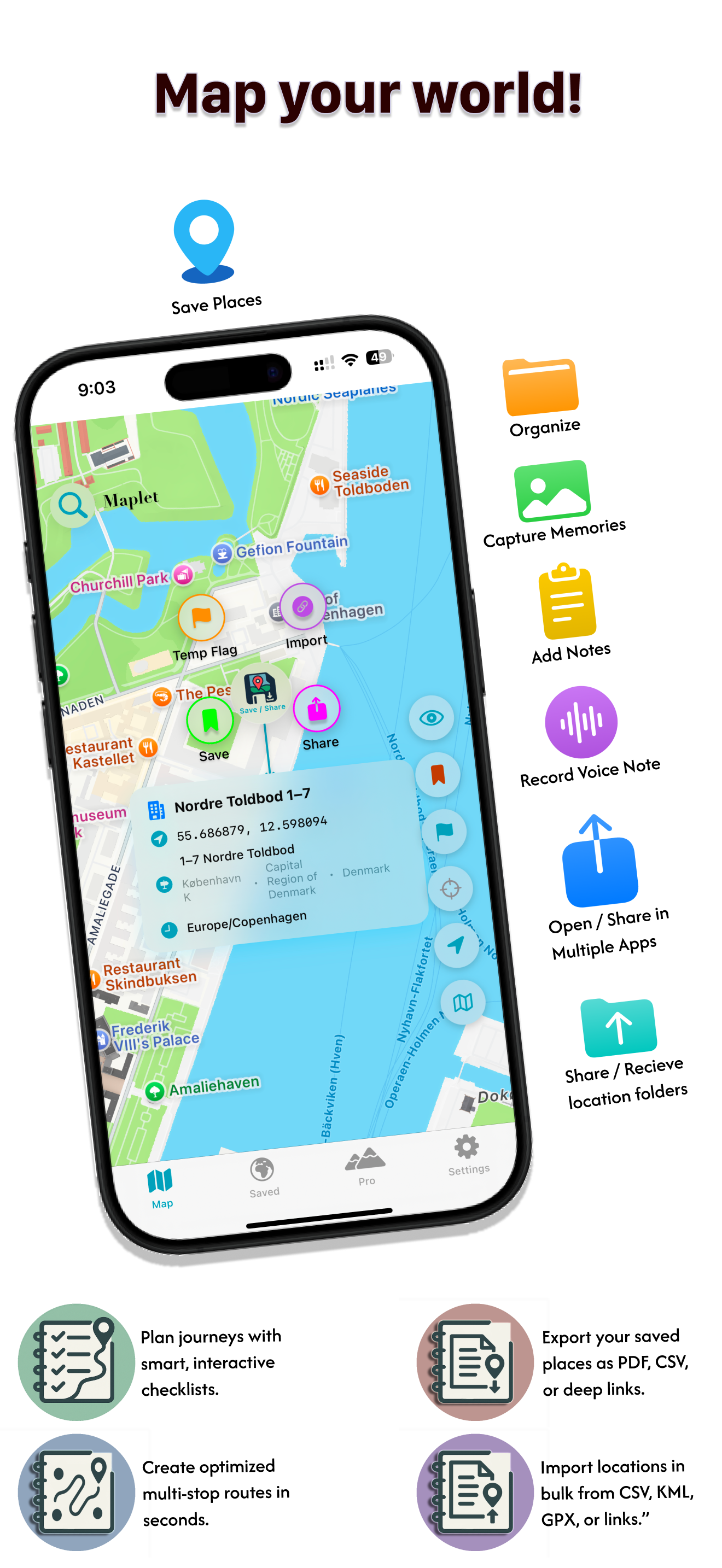 Maplet app screenshot